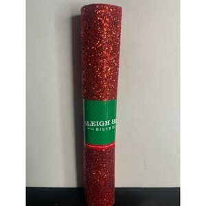 Sleigh Bell Bistro Red Glitter Christmas Table Runner 72x13 HL9182557 Holiday